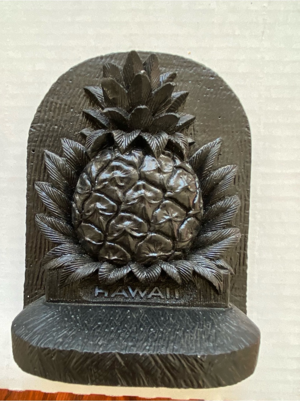 Pineapple Bookends Black Decorative Hawaii HIP